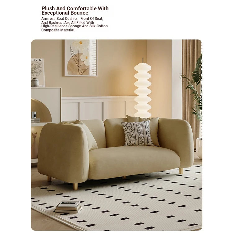Modern Pine Techno Fabric Sofa - Stylish and Comfortable Living Room Furniture fxmj-3038