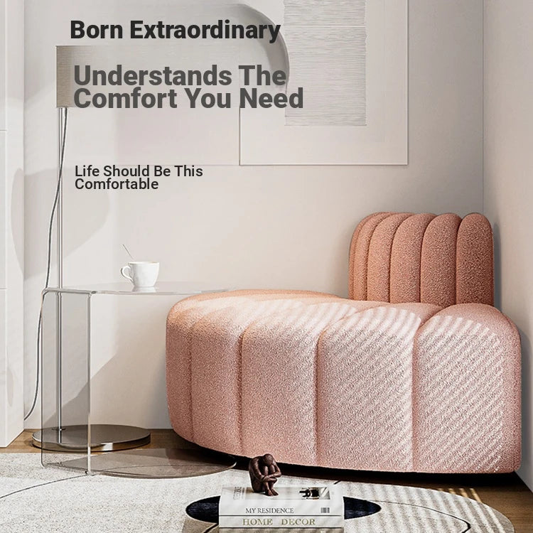 Stylish Pine Sofa with Modern Curved Design - Perfect for Any Living Space fxmj-3039
