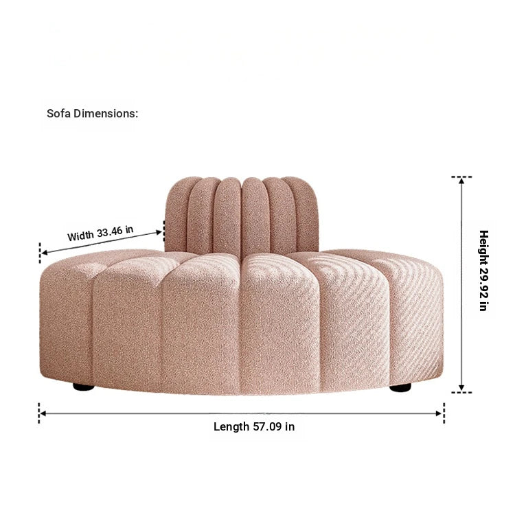 Stylish Pine Sofa with Modern Curved Design - Perfect for Any Living Space fxmj-3039