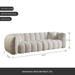 Chic Pine Faux Lambswool Sofa with Luxurious Comfort - Modern Curved Design for Stylish Living Rooms fxmj-3040