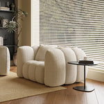 Chic Pine Faux Lambswool Sofa with Luxurious Comfort - Modern Curved Design for Stylish Living Rooms fxmj-3040