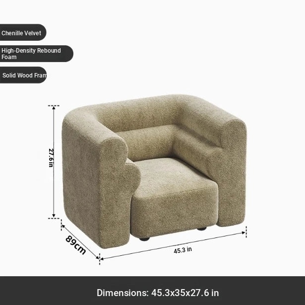 Luxurious Solid Wood Chenille Sofa – Modern Design for Stylish Living Spaces fxmj-3041