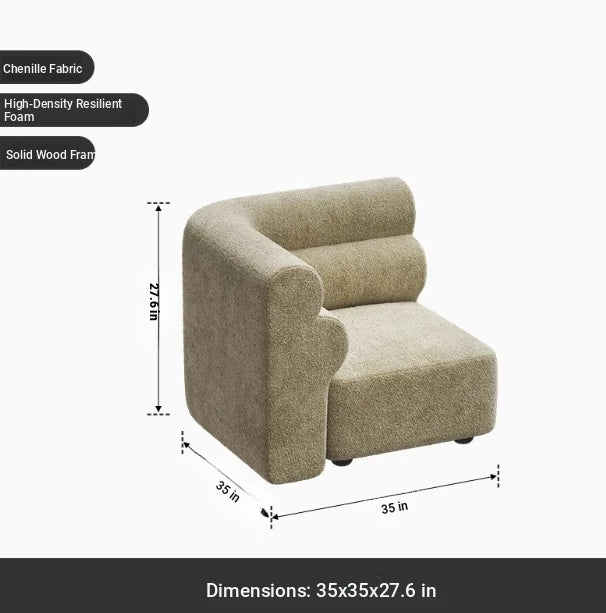 Luxurious Solid Wood Chenille Sofa – Modern Design for Stylish Living Spaces fxmj-3041
