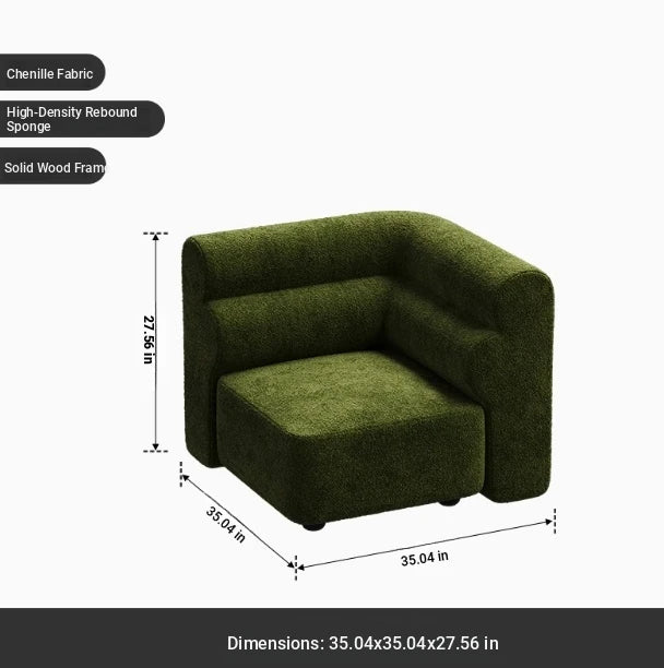 Luxurious Solid Wood Chenille Sofa – Modern Design for Stylish Living Spaces fxmj-3041
