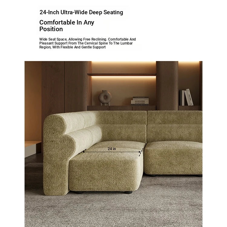 Luxurious Solid Wood Chenille Sofa – Modern Design for Stylish Living Spaces fxmj-3041