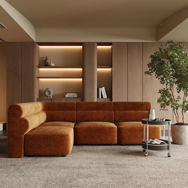 Luxurious Solid Wood Chenille Sofa – Modern Design for Stylish Living Spaces fxmj-3041