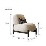 Sleek Pine Accent Chair with Plush Upholstery - Modern Comfort for Any Space fxmj-3042