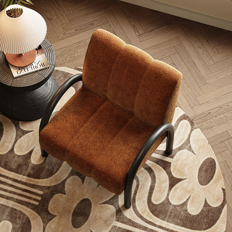 Trendy Solid Wood Chenille Accent Chair – Stylish Comfort for Your Living Space fxmj-3043