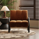 Trendy Solid Wood Chenille Accent Chair – Stylish Comfort for Your Living Space fxmj-3043