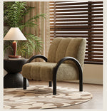 Trendy Solid Wood Chenille Accent Chair – Stylish Comfort for Your Living Space fxmj-3043