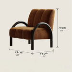 Trendy Solid Wood Chenille Accent Chair – Stylish Comfort for Your Living Space fxmj-3043