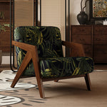 Stylish Ash Wood Accent Chair with Cotton-Ramie Upholstery - Modern Comfort for Your Living Space fxmj-3044