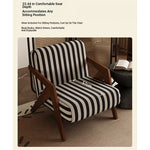 Stylish Ash Wood Accent Chair with Cotton-Ramie Upholstery - Modern Comfort for Your Living Space fxmj-3044