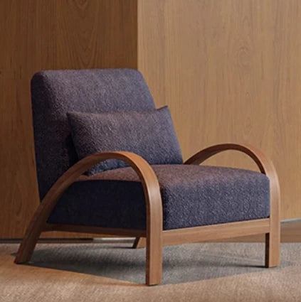 Cozy Faux Lambswool Sofa Chair with Stylish Wooden Frame - Perfect for Modern Living Rooms fxmj-3045