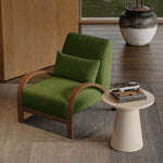Cozy Faux Lambswool Sofa Chair with Stylish Wooden Frame - Perfect for Modern Living Rooms fxmj-3045