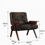 Stylish Black and White Striped Accent Chair with Ash Wood Frame – Perfect for Modern Living Spaces fxmj-3046