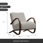 Stylish Faux Lambswool Sofa Chair with Elegant Wood Frame - Perfect for Modern Living Rooms fxmj-3047