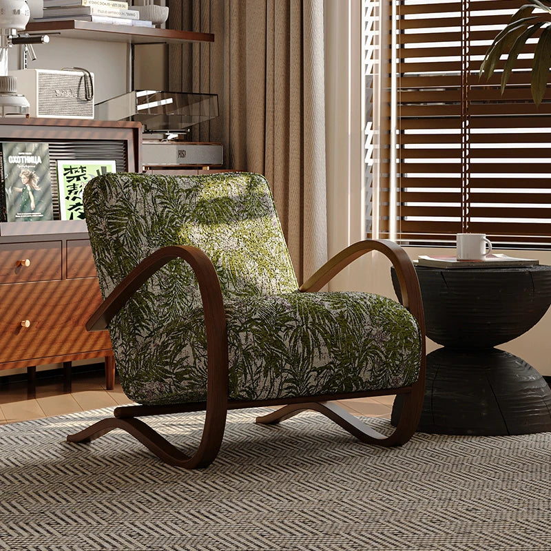 Stylish Faux Lambswool Sofa Chair with Elegant Wood Frame - Perfect for Modern Living Rooms fxmj-3047
