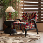 Stylish Black and White Floral Accent Chair with Modern Design – Perfect for Living Room Decor fxmj-3048