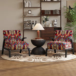 Stylish Black and White Floral Accent Chair with Modern Design – Perfect for Living Room Decor fxmj-3048