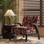 Stylish Black and White Floral Accent Chair with Modern Design – Perfect for Living Room Decor fxmj-3048