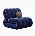 Stylish Blue Velvet Sofa Chair with Pine Frame - Modern Oversized Comfort for Living Room fxmj-3050