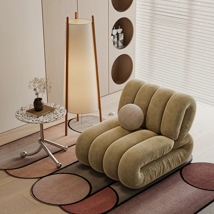Stylish Blue Velvet Sofa Chair with Pine Frame - Modern Oversized Comfort for Living Room fxmj-3050