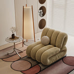 Stylish Blue Velvet Sofa Chair with Pine Frame - Modern Oversized Comfort for Living Room fxmj-3050