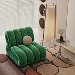 Stylish Blue Velvet Sofa Chair with Pine Frame - Modern Oversized Comfort for Living Room fxmj-3050