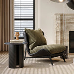 Stylish Synthetic Leather Accent Chair with Plush Cotton Cushion – Perfect for Modern Living Spaces fxmj-3051