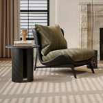 Stylish Synthetic Leather Accent Chair with Plush Cotton Cushion – Perfect for Modern Living Spaces fxmj-3051
