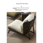 Stylish Synthetic Leather Accent Chair with Plush Cotton Cushion – Perfect for Modern Living Spaces fxmj-3051