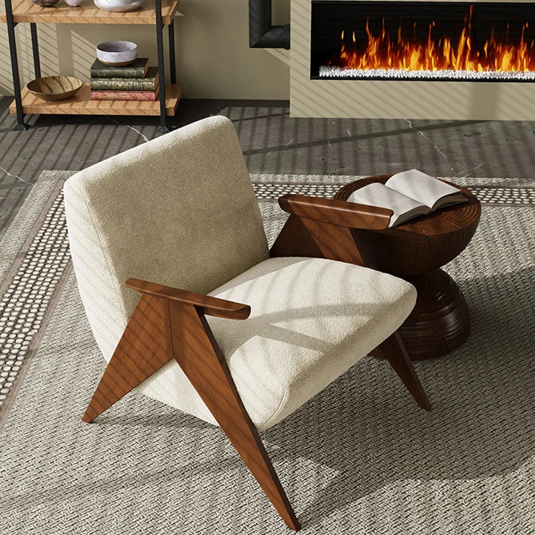 Stylish Ash Wood Chenille Sofa Chair for Modern Living Spaces – Comfortable & Chic Accent Furniture fxmj-3052