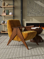 Stylish Ash Wood Chenille Sofa Chair for Modern Living Spaces – Comfortable & Chic Accent Furniture fxmj-3052