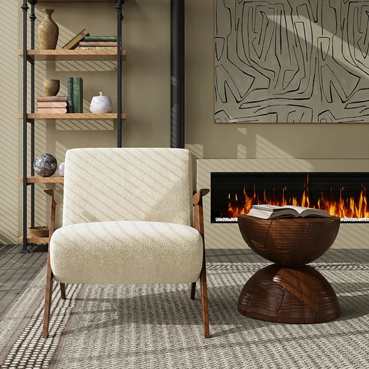 Stylish Ash Wood Chenille Sofa Chair for Modern Living Spaces – Comfortable & Chic Accent Furniture fxmj-3052