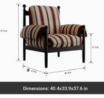 Stylish Accent Chair with Ash Wood Frame and Soft Chenille Upholstery - Ideal for Cozy Living Spaces fxmj-3053