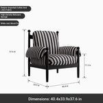 Stylish Accent Chair with Ash Wood Frame and Soft Chenille Upholstery - Ideal for Cozy Living Spaces fxmj-3053