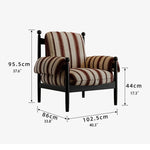 Stylish Accent Chair with Ash Wood Frame and Soft Chenille Upholstery - Ideal for Cozy Living Spaces fxmj-3053