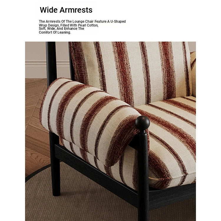 Stylish Accent Chair with Ash Wood Frame and Soft Chenille Upholstery - Ideal for Cozy Living Spaces fxmj-3053