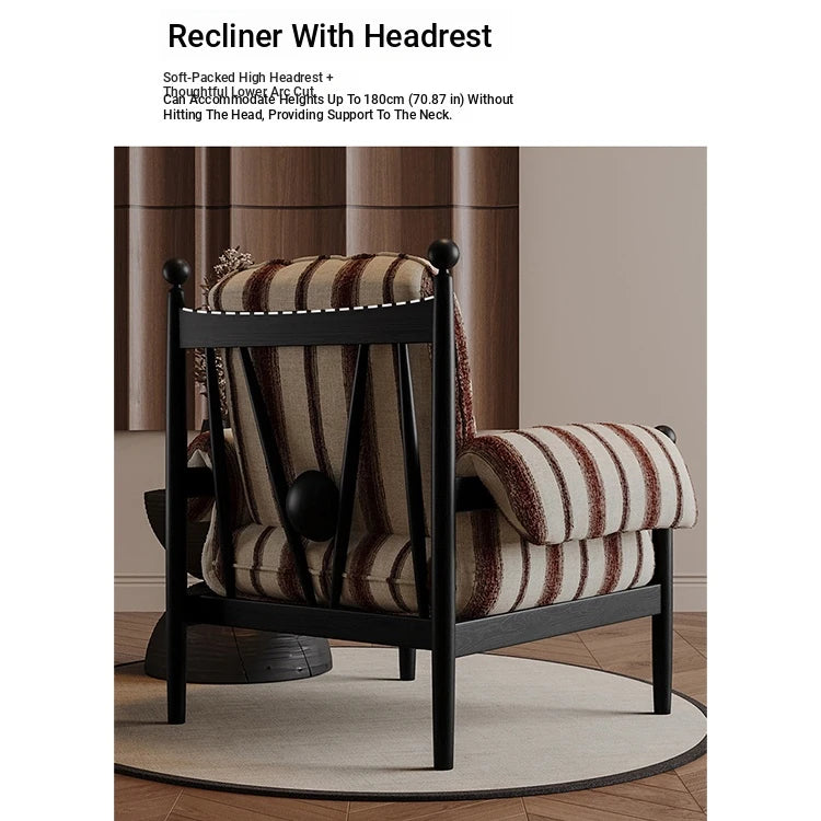 Stylish Accent Chair with Ash Wood Frame and Soft Chenille Upholstery - Ideal for Cozy Living Spaces fxmj-3053