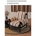 Stylish Accent Chair with Ash Wood Frame and Soft Chenille Upholstery - Ideal for Cozy Living Spaces fxmj-3053