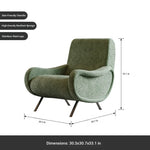 Stylish Chenille Sofa Chair with Stainless Steel Legs - Comfortable Lounge Furniture for Modern Living Rooms fxmj-3054
