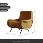 Stylish Chenille Sofa Chair with Stainless Steel Legs - Comfortable Lounge Furniture for Modern Living Rooms fxmj-3054