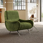 Stylish Chenille Sofa Chair with Stainless Steel Legs - Comfortable Lounge Furniture for Modern Living Rooms fxmj-3054