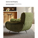 Stylish Chenille Sofa Chair with Stainless Steel Legs - Comfortable Lounge Furniture for Modern Living Rooms fxmj-3054