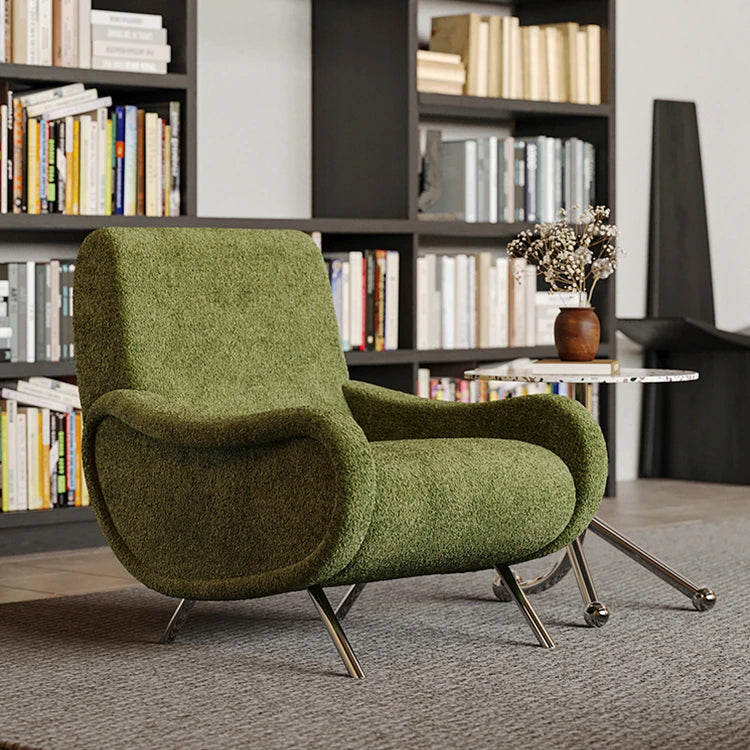 Stylish Chenille Sofa Chair with Stainless Steel Legs - Comfortable Lounge Furniture for Modern Living Rooms fxmj-3054