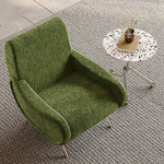 Stylish Chenille Sofa Chair with Stainless Steel Legs - Comfortable Lounge Furniture for Modern Living Rooms fxmj-3054