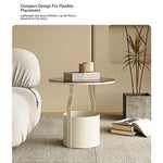 Stylish Tempered Glass Coffee Table with Unique Orange Base and Storage Compartment for Modern Living Rooms fxmj-3056