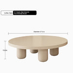 Stylish Modern Round Coffee Table with Unique Column Design for Chic Living Rooms fxmj-3058