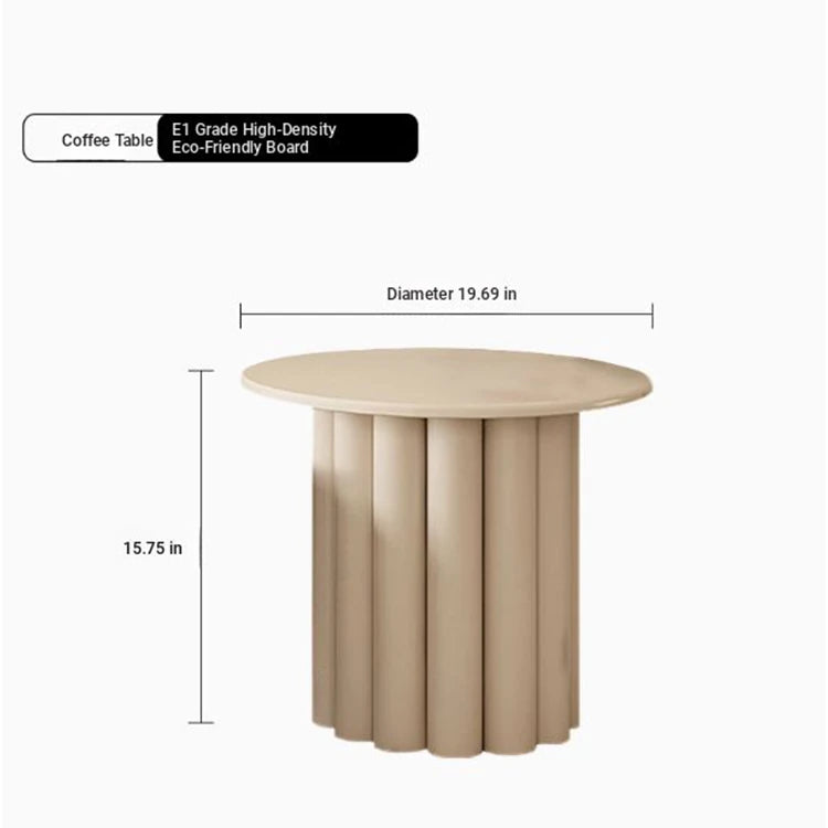 Stylish Modern Round Coffee Table with Unique Column Design for Chic Living Rooms fxmj-3058